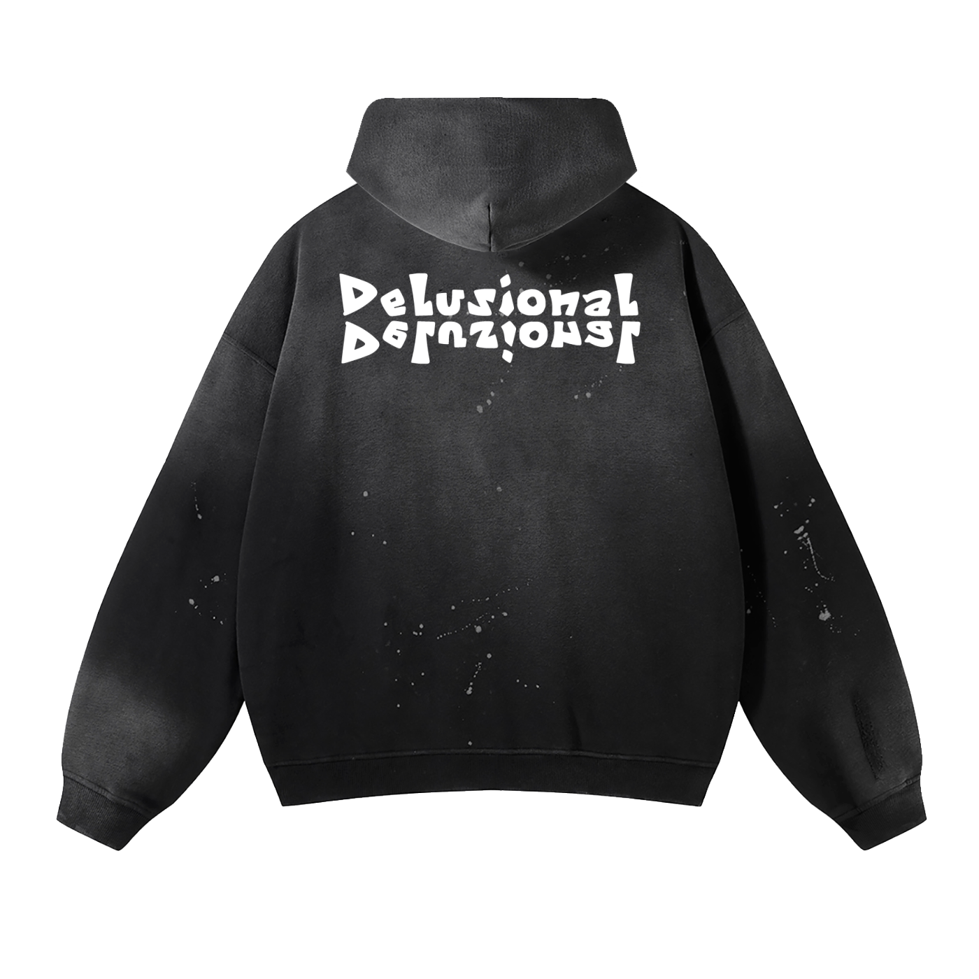 Vintage Washed Frayed Fleece Hoodie