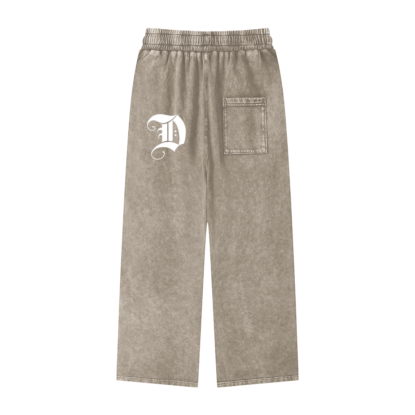 Snow Washed Straight Leg Pants