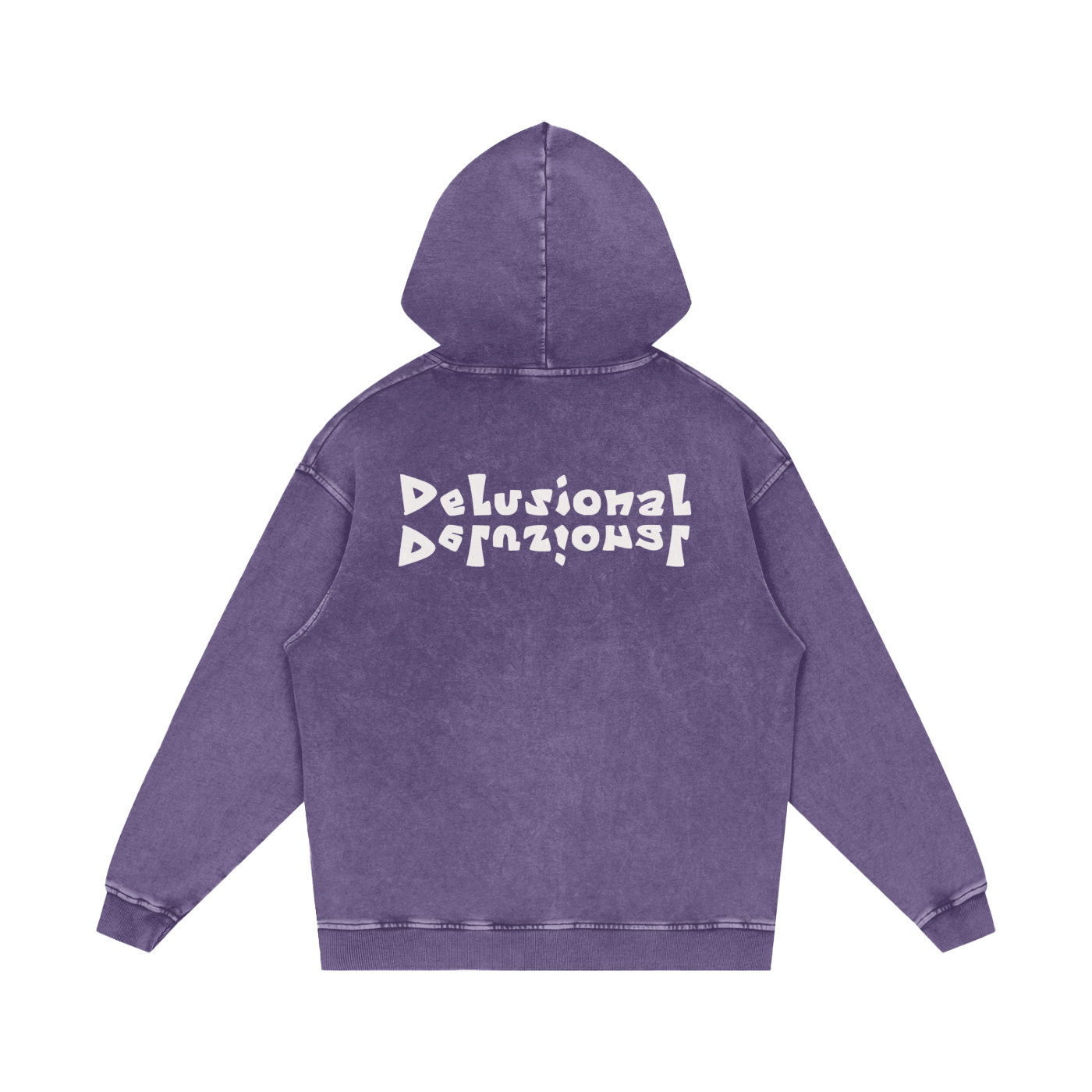 Snow Washed Loose Cotton Hoodie