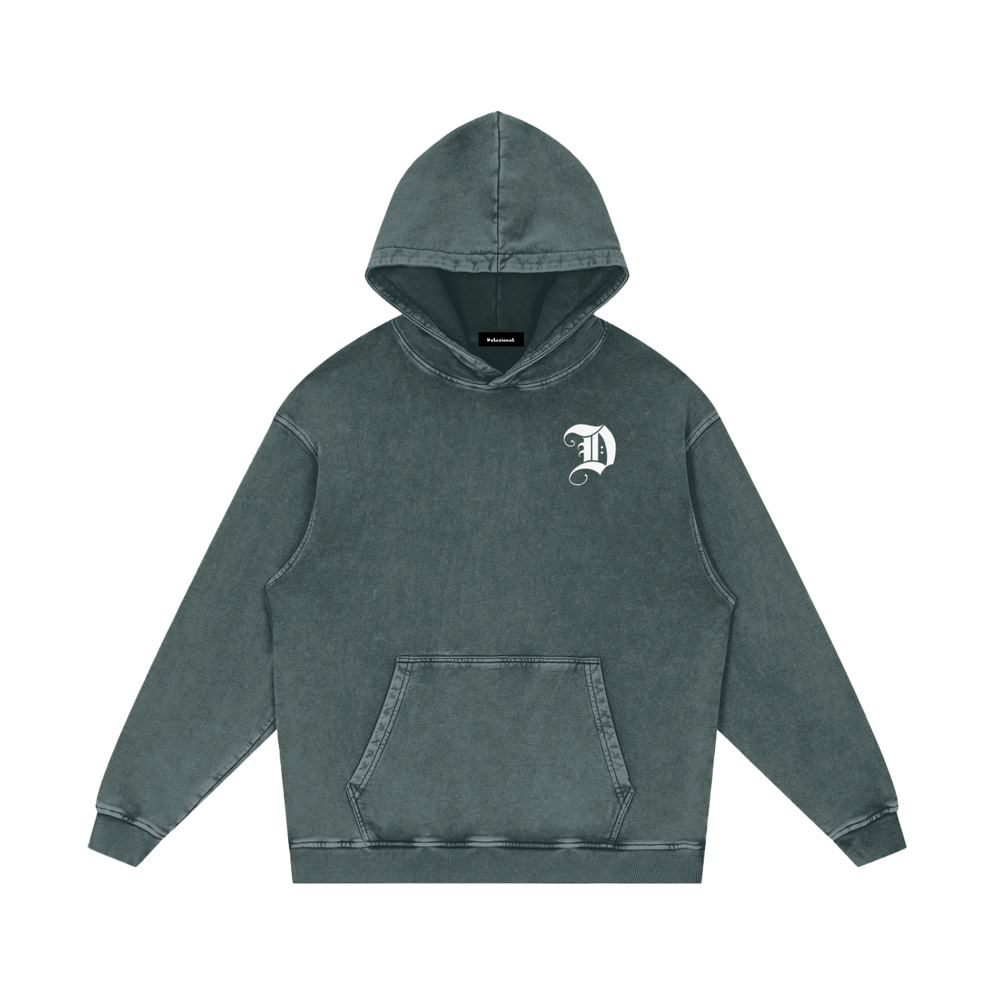 Snow Washed Loose Cotton Hoodie