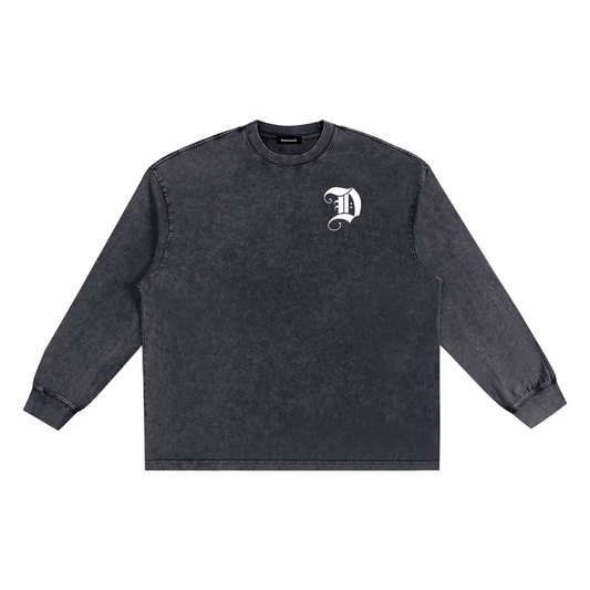 Snow Washed Frayed Edge T-Shirt