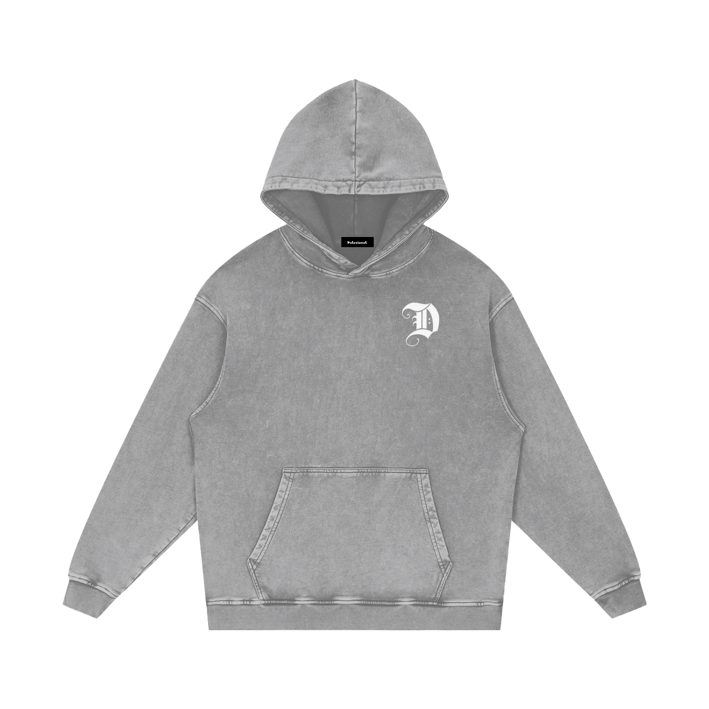 Snow Washed Loose Cotton Hoodie
