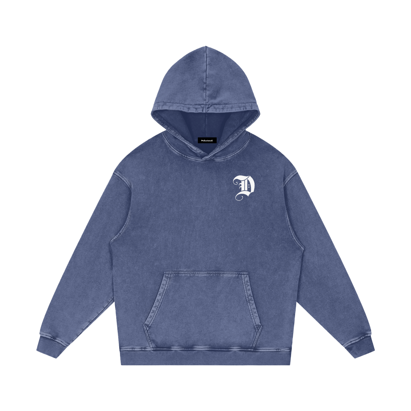 Snow Washed Loose Cotton Hoodie
