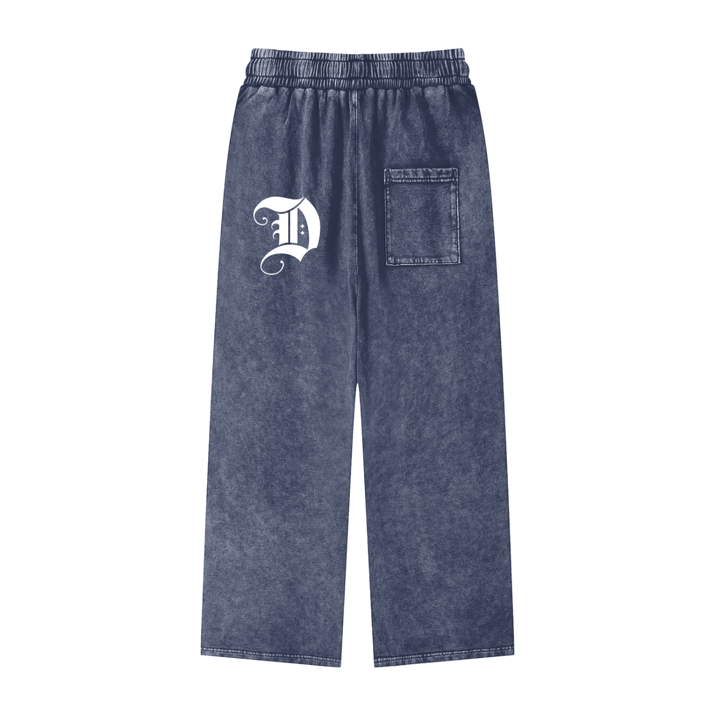 Snow Washed Straight Leg Pants