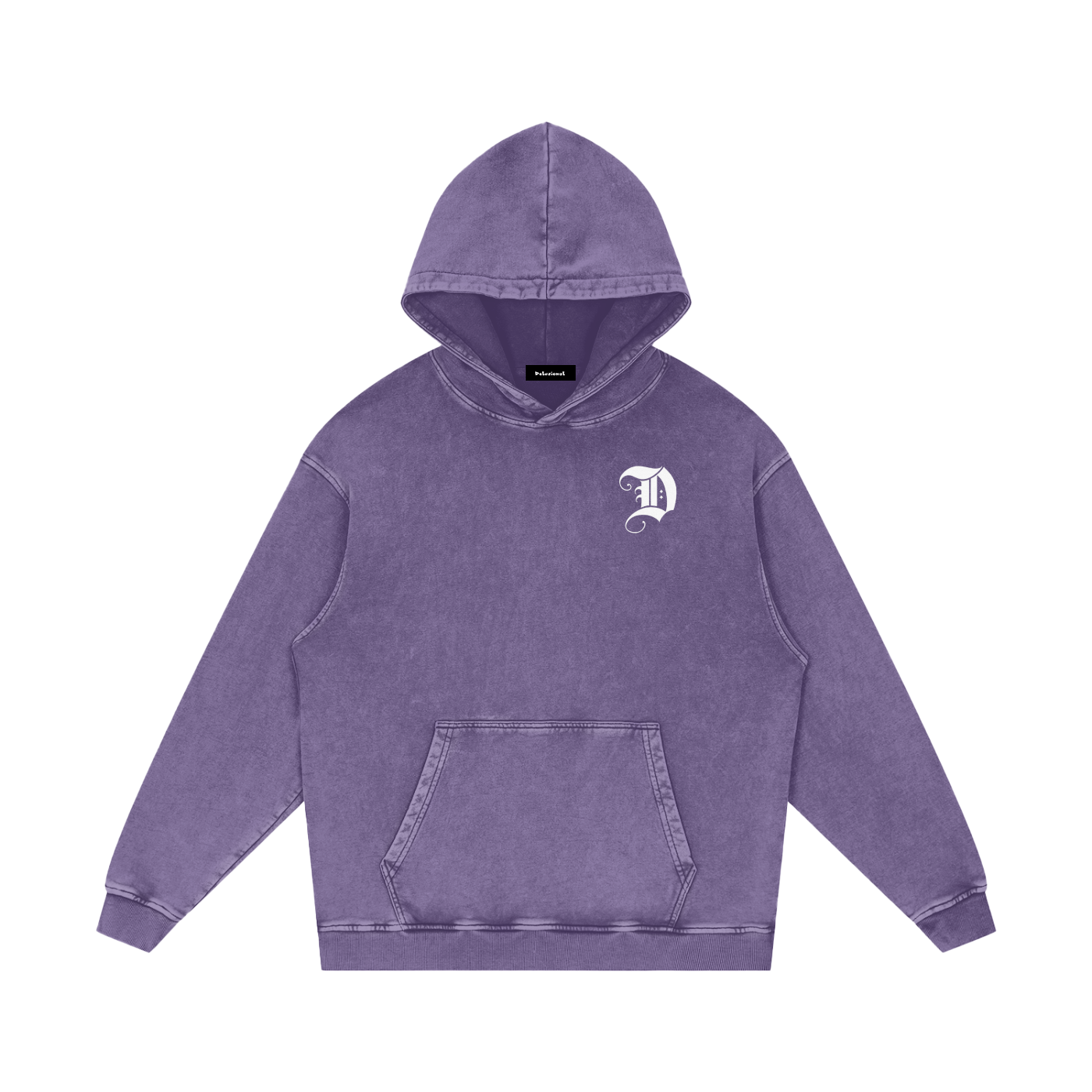 Snow Washed Loose Cotton Hoodie